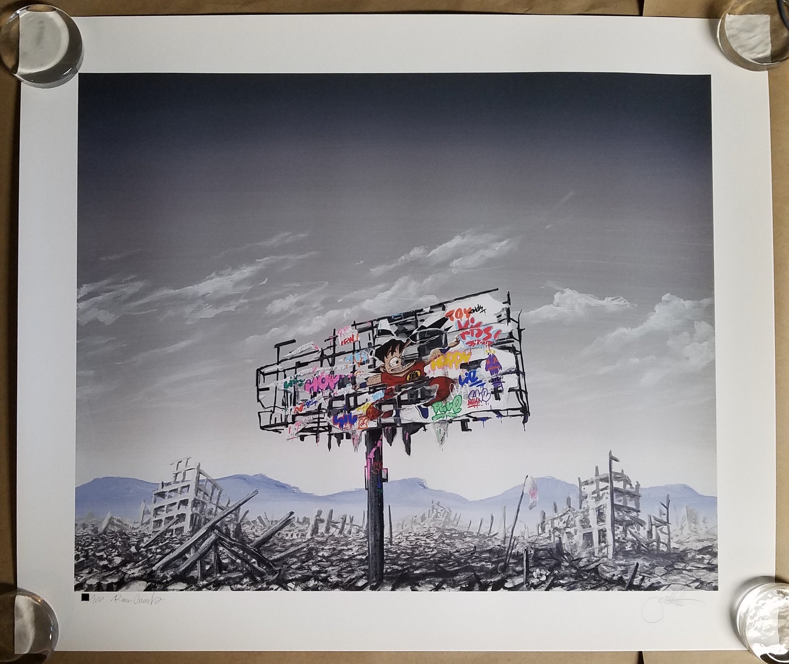 Jeff Gillette & Roamcouch - Ruined Sign Dragon World Poster 2021