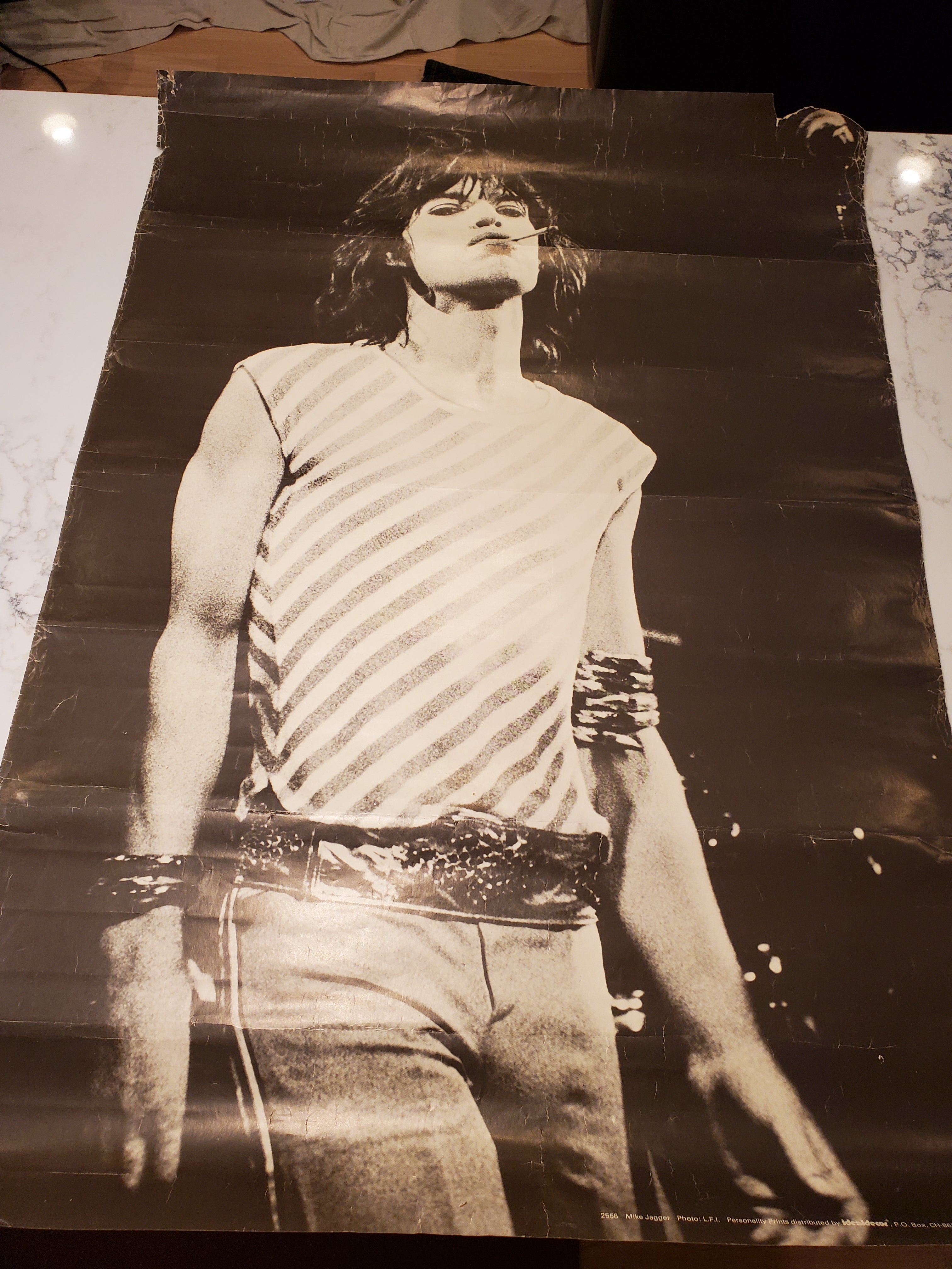 Notes:  Mick Jagger  Mike Jagger  A must for any Rolling Stones fan.  Poster shows its age, but will frame up nice!