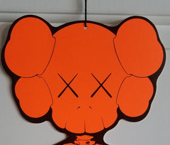 KAWS Skeleton Cardboard Wall Hanging - Orange