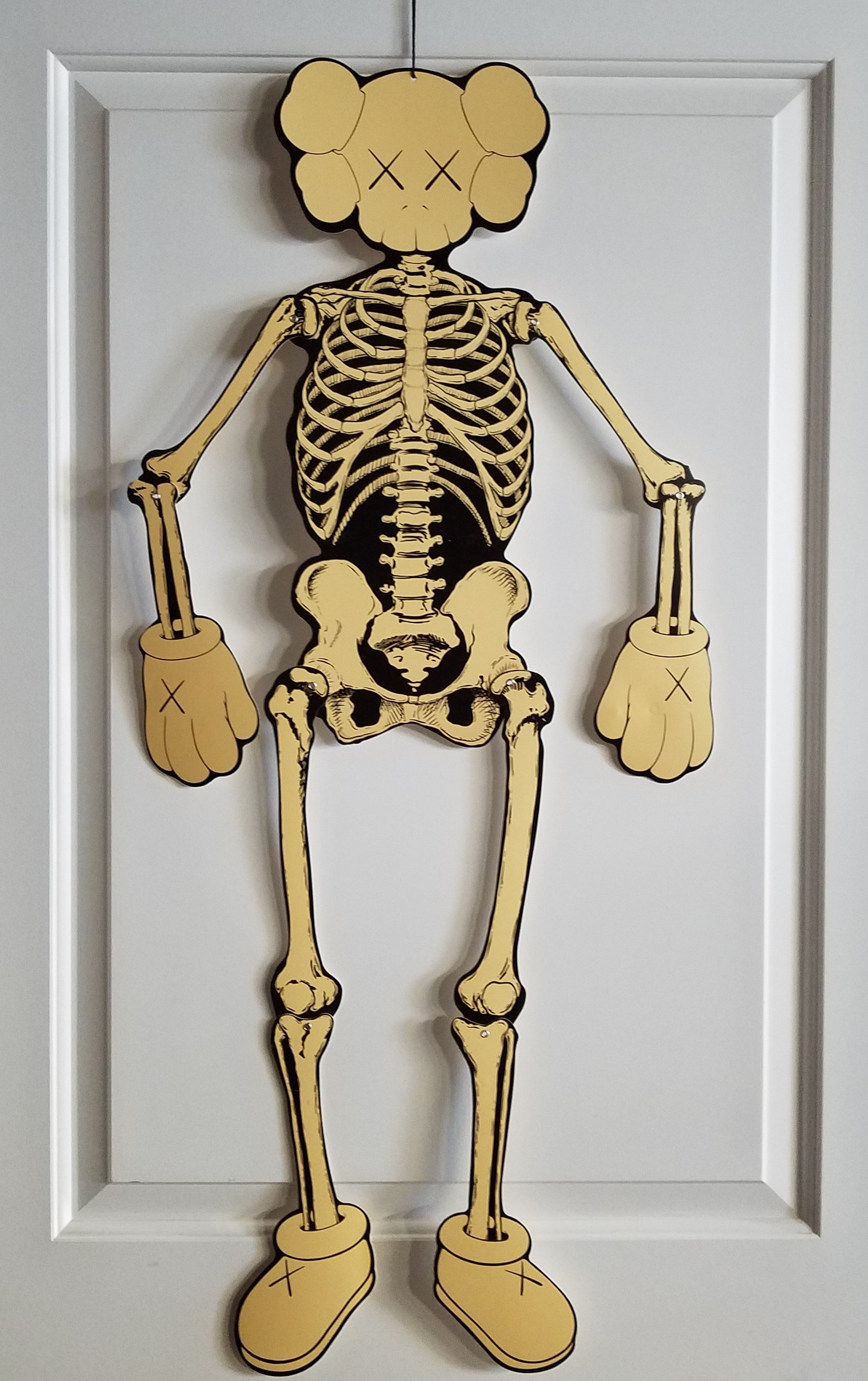 KAWS Skeleton Cardboard Wall Hanging - Bone