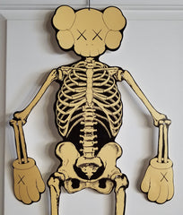 KAWS Skeleton Cardboard Wall Hanging Bone