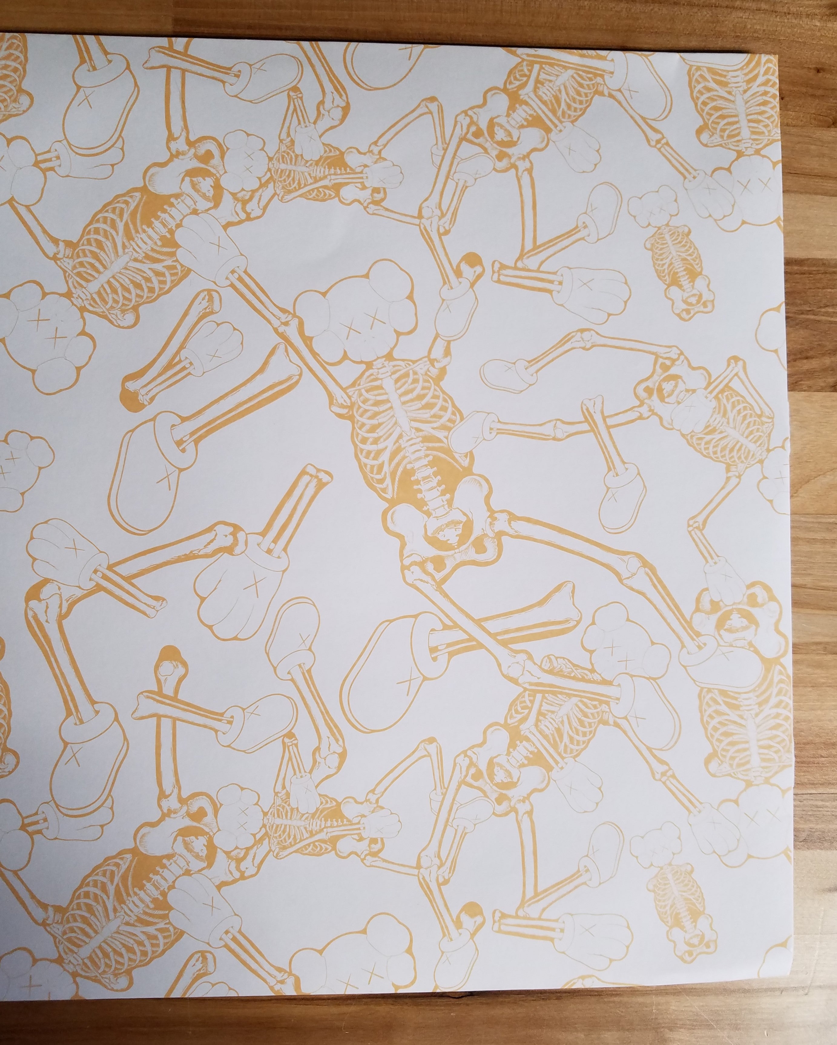 KAWS Skeleton Cardboard Wall Hanging - Bone