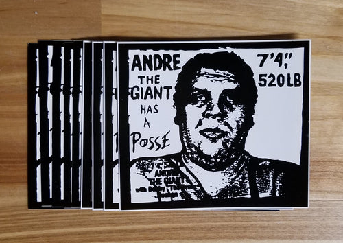 Shepard Fairey - Andre The Giant Has A Posse Sticker 3x3" - Set of 10