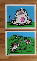 Jim Pollock - "Cows on Vacation" Waterwheel Charity Set - 2021