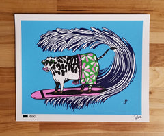 Jim Pollock - "Cows on Vacation" Waterwheel Charity Set - 2021