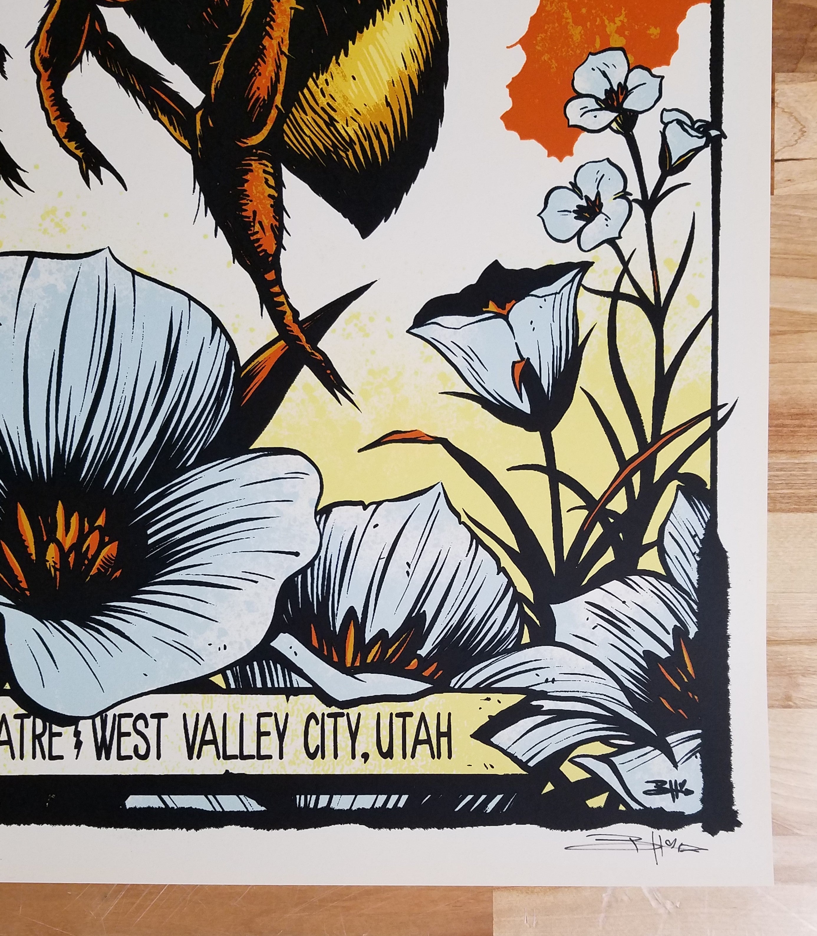 Title:  Dave Matthews Band West Valley City Poster - 8/27/2019  Poster artist: Brandon Heart  Edition:   xx/50 s/n  Type:  Screen print  Size:  18" x 24"  Location:  West Valley City, Utah  Venue:   Usana Amphitheatre  Notes:   6-color print.  Prints are rolled in kraft paper and shipped in a sturdy cardboard tube protected with bubble wrap on each end of the inside.  Be sure to check out our other listings for more rare, sold out & hard to find screenprints and posters!
