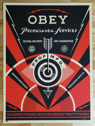 Shepard Fairey - Downward Trajectory poster - xx500 s/n
