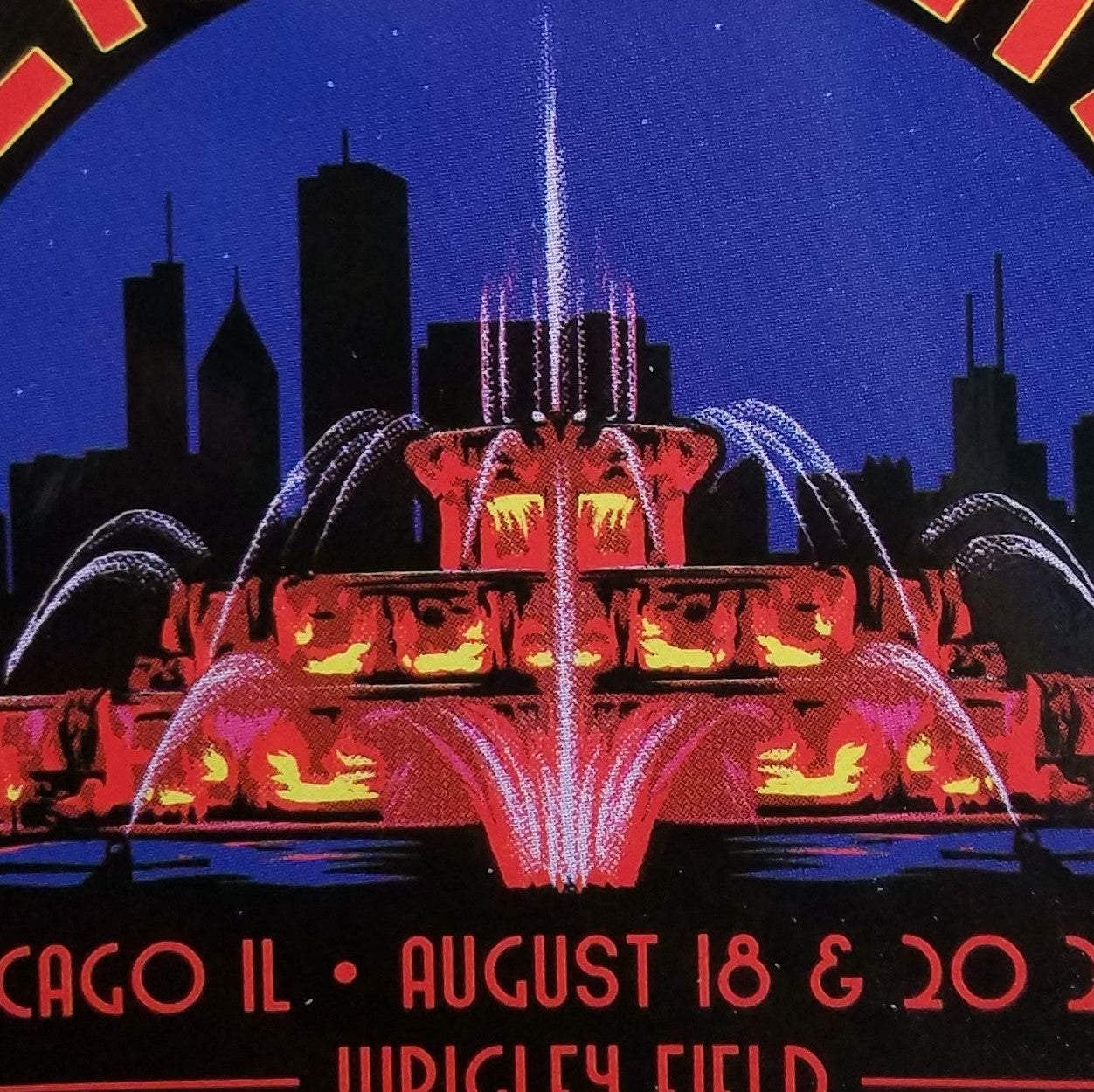 Title: Pearl Jam Wrigley Field Sticker - Buckingham Fountain Type: Sticker Size: 3.5" x 4.5" Notes: Purchased from the Pearl Jam Merch Tent outside of Wrigley field on August 16, 2018.