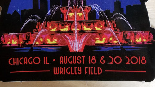 Title: Pearl Jam Wrigley Field Sticker - Buckingham Fountain Type: Sticker Size: 3.5" x 4.5" Notes: Purchased from the Pearl Jam Merch Tent outside of Wrigley field on August 16, 2018.