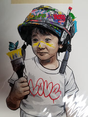 Roamcouch "Bomber Boy" Sculpture + Mini Print Hand Embellished Edition 2022