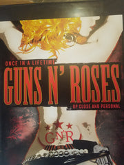 Title: Guns N’ Roses – Up Close and Personal Tour 2012  Edition: This was only available with ticket purchase during limited "Up Close and Personal" 2012 tour dates.  Type: Screen Print  Size: 11" x 18"  Location: Various  Venue: Various  Notes: Print is stored flat in very good condition. Following purchase, prints are rolled in archival paper and shipped with bubble wrap in sturdy cardboard tubes.  Check out our other listings for more hard-to-find and out-of-print posters.