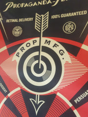 Title:  Propaganda Services Eye - 2014  Artist:  Shepard Fairey  Edition:  Limited Edition Screen print Poster of 450 worldwide, signed and numbered by the artist  Type:  OBEY Giant Screen Print poster  Size:  18" x 24"  Notes:  Print is stored flat in very good condition.