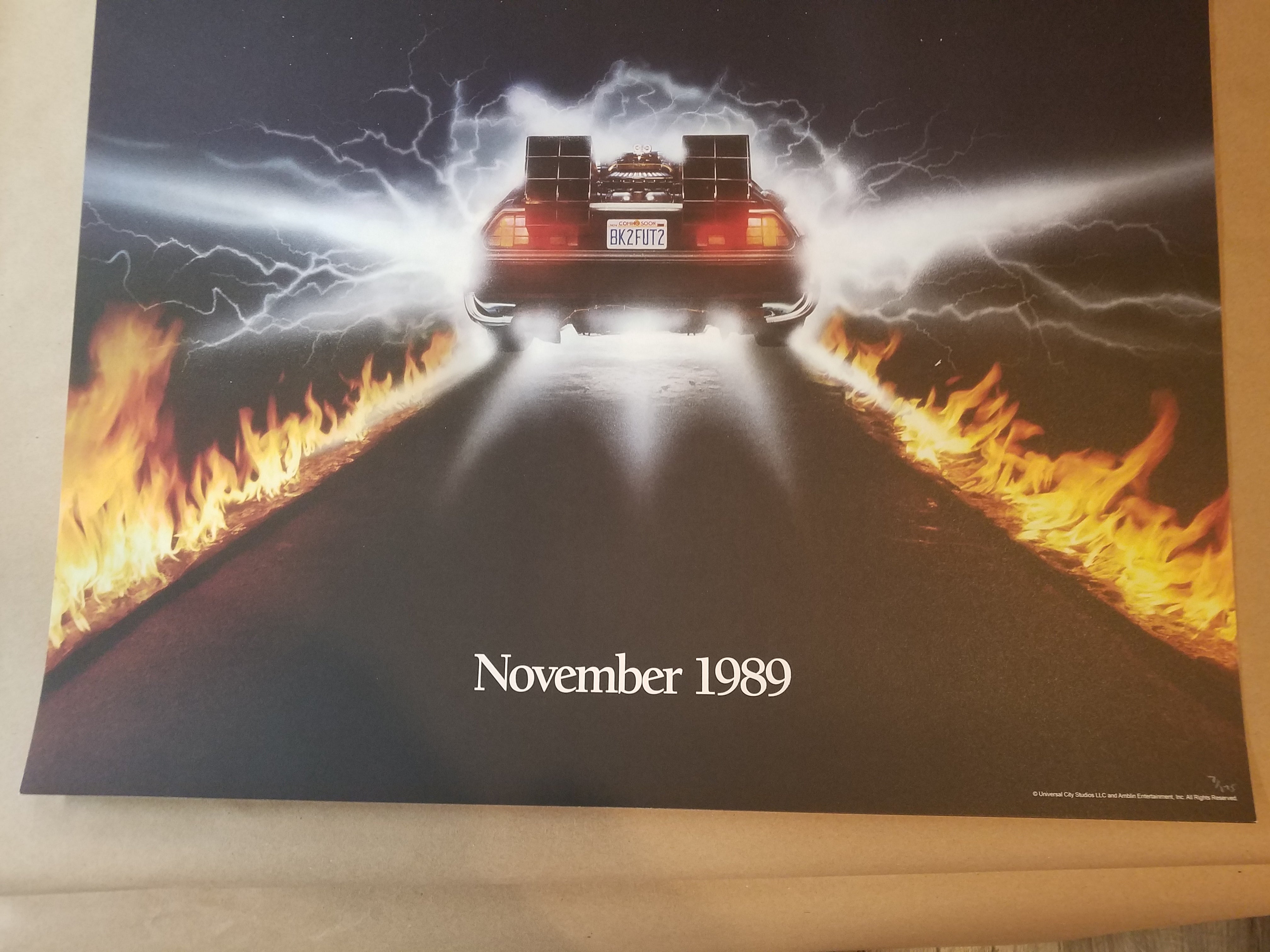 "BACK TO THE FUTURE: PART II - TEASER POSTER - VERSION 1"  Offset lithograph with spot inks.  24 x 36 inches.  Hand-numbered edition of 175.  Co-released with Vice Press.