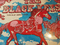 This poster was created poster for The Black Keys and their Turn Blue World Tour. This poster was for their show with Jake Bugg on October 28th in Edmonton, AB, Canada at Rexall Place.