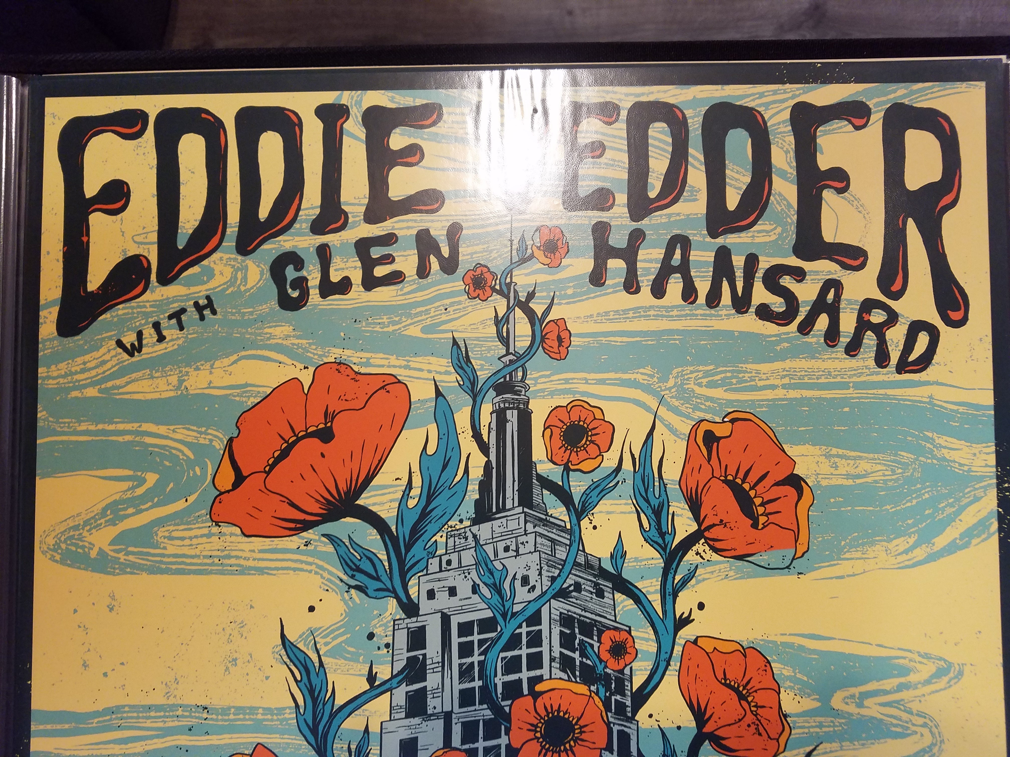 Title:  Eddie Vedder 2/3/22 Beacon Theatre AP Poster  Poster artist:  Evangeline Gallagher  Edition:  xx/100 s/n  Type:  Screen Print  Size:  24" x 18"  Location: New York, NY  Venue: Beacon Theatre  Notes:   Signed and numbered by artist.  7-color print.  In house ready to ship!
