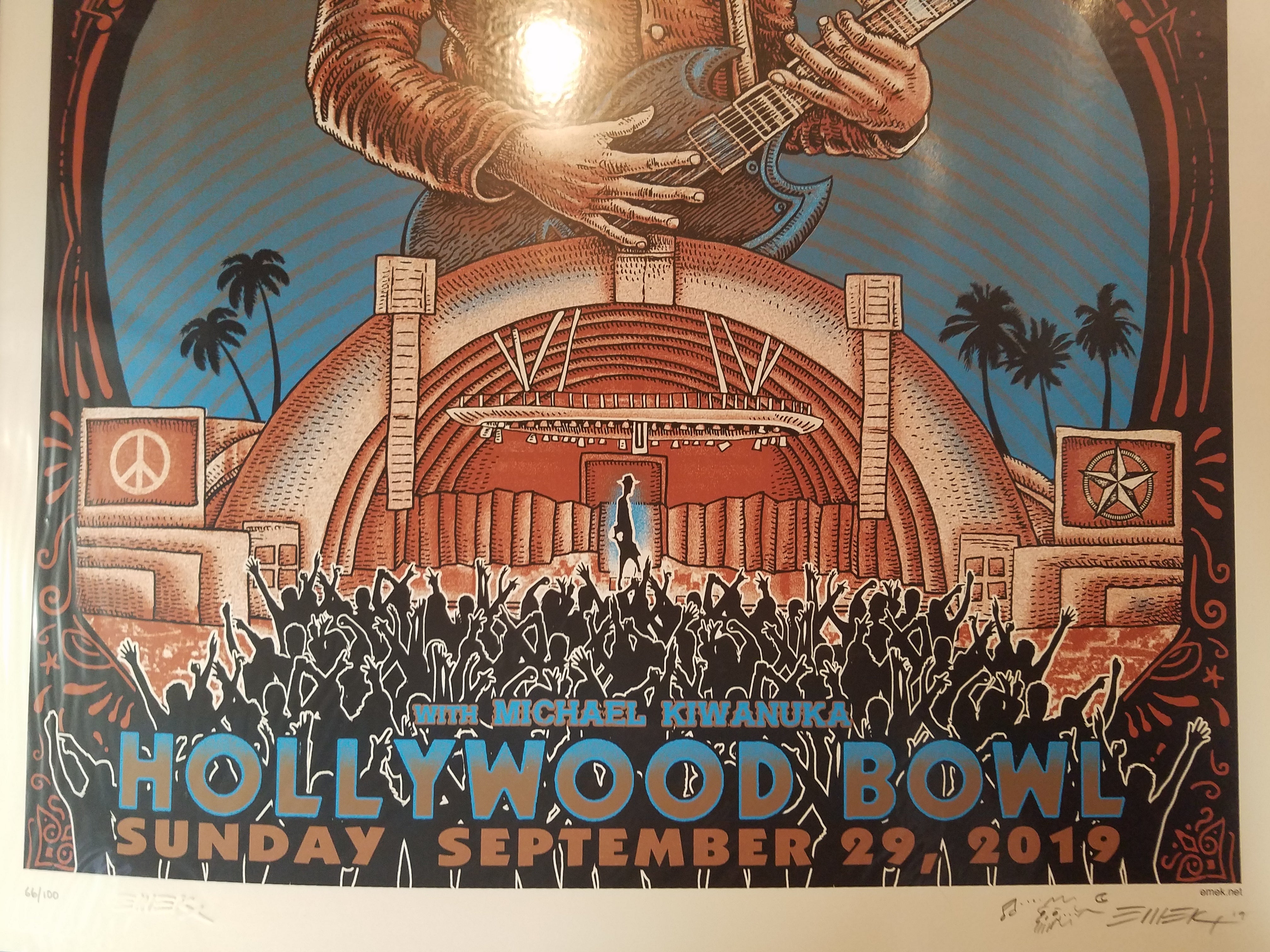 Gary Clark Jr Hollywood Bowl Emek Limited Edition Screenprint Poster xxx/100 S/N