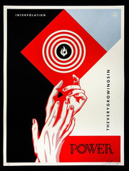 Title: Interpolation  Artist: Shepard Fairey  Edition: xxx/550  Type: Screen print  Size: 18" x 24"  Notes:  Released by Mondo in 2014 in a limited edition of 110, hand-numbered.  Print is stored flat in very good condition. Following purchase, prints are rolled in archival paper and shipped with bubble wrap in sturdy cardboard tubes.  Check out our other listings for more hard-to-find and out-of-print posters.