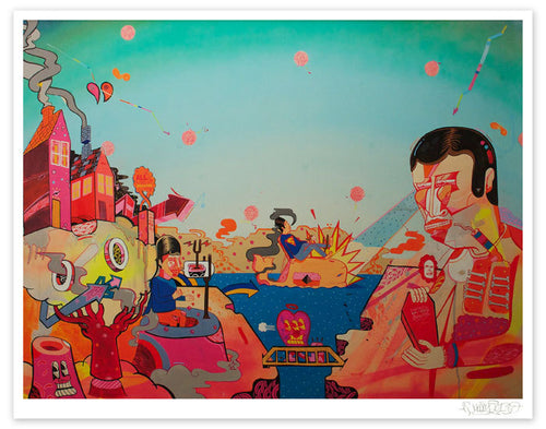 Title: All or Nothing - 2013  Artist: Sickboy  Edition: xx/25.  Type: An archival Giclée, finished with additional 1 color silkscreen print using oil-based archival spot varnish inks on Cold Press Smooth Textured Natural White 315gsm paper  Size:  Signed and Numbered by the artist. 51.18" x 27.95"  Notes: Condition with some edge-wear, please use the zoom feature to see all of the edges  Check out our other listings for more hard-to-find and out-of-print posters.