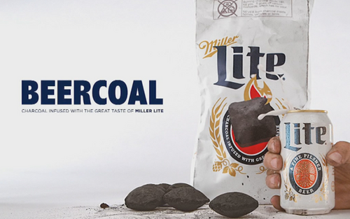 Miller Lite Beercoal Charcoal