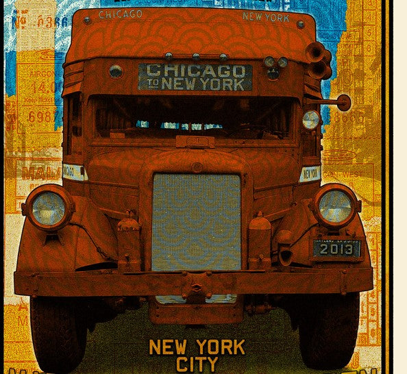 Crossroads Guitar Festival 2013 at Madison Square Garden, NYC.  22" x 32".  Poster by Chuck Sperry.  *slightly damaged on bottom left corner - see picture. Following purchase, prints are rolled in archival paper and shipped with bubble wrap in sturdy cardboard tubes.