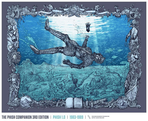 David Welker "TPC3 - Phish 1.0, 1983-1989" Screenprinted Poster  The Phish Companion 3rd Edition by The Mockingbird Foundation is the definitive guide to the Phish band and its music   Print measures 22” x 18”, signed and numbered by the artist  Limited Edition Screen printed poster of 420   Check out our other listings for more hard-to-find and out-of-print posters.