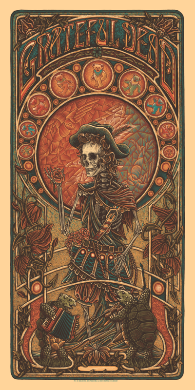 Title:  "GRATEFUL DEAD"  Artist:  LUKE MARTIN  Edition:  Hand-numbered timed edition  Type:  Screen print  Size: 36" x 18"  Notes:  Check out our other listings for more hard-to-find and out-of-print posters.  In hand and ready to ship!