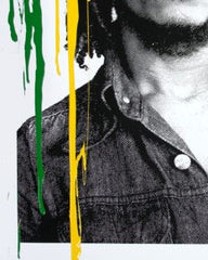 Title: Happy Birthday Bob Marley Buffalo Soldier  Artist: Mr Brainwash  Edition: For the birthday of Bob Marley, we have a limited-edition series of prints. Popularized with bringing reggae music to the masses, Bob Marley embodies the spirit of a true music legend.  Multi color Edition of 20. Each screen print is signed and numbered, with a thumb print on the back.  Type: A one color screen print hand finished with spray paint and glossy acrylic paint.