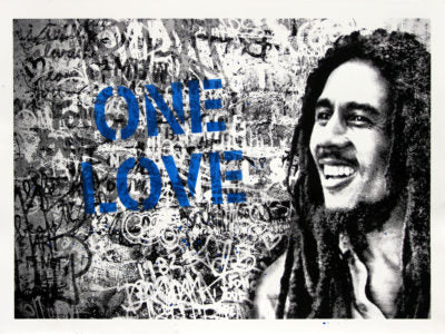 Mr. Brainwash Happy Birthday Bob Marley One Love Screenprint SET OF 5 xx/74 S/n