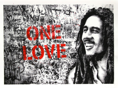Mr. Brainwash Happy Birthday Bob Marley One Love Screenprint SET OF 5 xx/74 S/n
