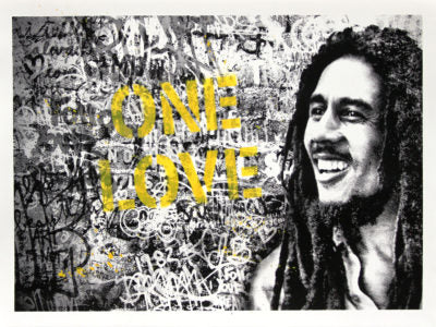 Mr. Brainwash Happy Birthday Bob Marley One Love Screenprint SET OF 5 xx/74 S/n