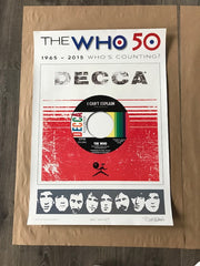 "The Who 50 - 1965-2015 Who's Counting?" Decca poster