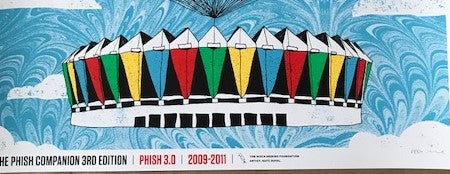  Title: Nate Duval "TPC3 – Phish 3.0, 2009-2011" Screenprinted Poster Poster artist: Nate Duval Edition: xx/420 Type: Screen Print Size: 24" x 18" Notes: The Phish Companion, 3rd Edition by The Mockingbird Foundation is the definitive guide to the Phish band and its music.