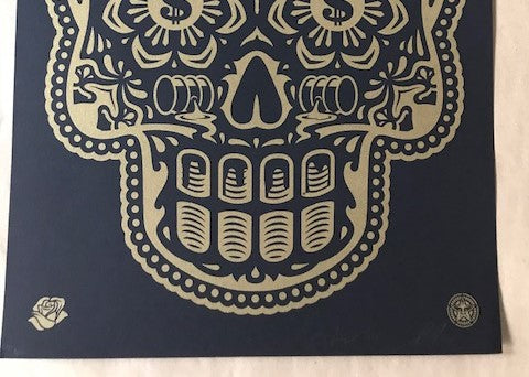 Shepard Fairey and Ernesto Yerena - "The Power & Glory Day of the Dead Skull" 2014 - S/N xx/450