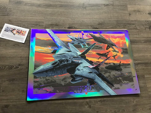 Top Gun Sunset Gabz Screenprint Poster Limited Edition xx/100 Hand Numbered