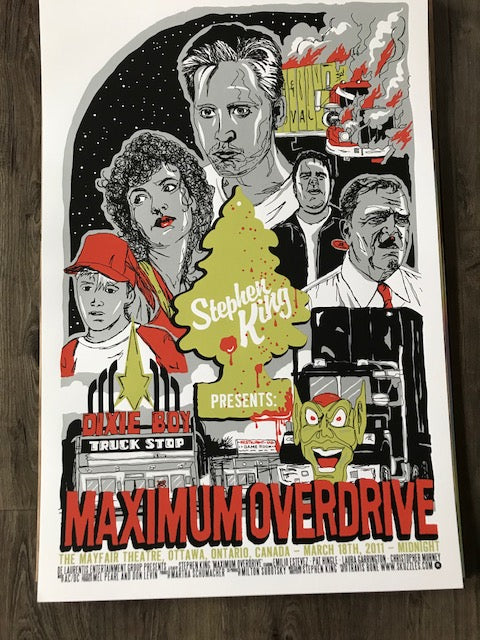 Maximum Overdrive Movie Poster 2011 by Travis Bone Unsigned, N'd xx/200
