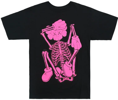 KAWS Skeleton New Fiction Pink & Black XL 2021