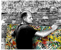 Title: Self-Discovery - Jackson Pollock (2022)  Artist:  Mr. Brainwash  Edition: xxx/110  Type:  6-Color Screen Print on Archival Paper w/ straight edges  Size:  30" x 22"  Notes:  Signed and thumb printed by Artist.  Check out our other listings for more hard-to-find and out-of-print posters.