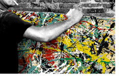 Title: Self-Discovery - Jackson Pollock (2022)  Artist:  Mr. Brainwash  Edition: xxx/110  Type:  6-Color Screen Print on Archival Paper w/ straight edges  Size:  30" x 22"  Notes:  Signed and thumb printed by Artist.  Check out our other listings for more hard-to-find and out-of-print posters.