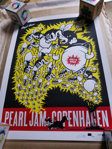 Chuck Sperry - Pearl Jam Buenos Aires 2013 Screenprint Poster S/N xx/100