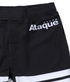 Shoyoroll Training Fitted Shorts (ATAQUE) - Black Batch 109 Large. Notes: Our Ataque training shorts is part of our Made in USA technical series. Made with polyester, this four-way stretch, slim and tapered cut shorts provide comfort without restricting your movement or performance. *If you prefer a loose fit, please choose a size up. Elastic waistband with drawstring for a secure fit 4-WAY stretch fabric 100% polyester Made in USA
