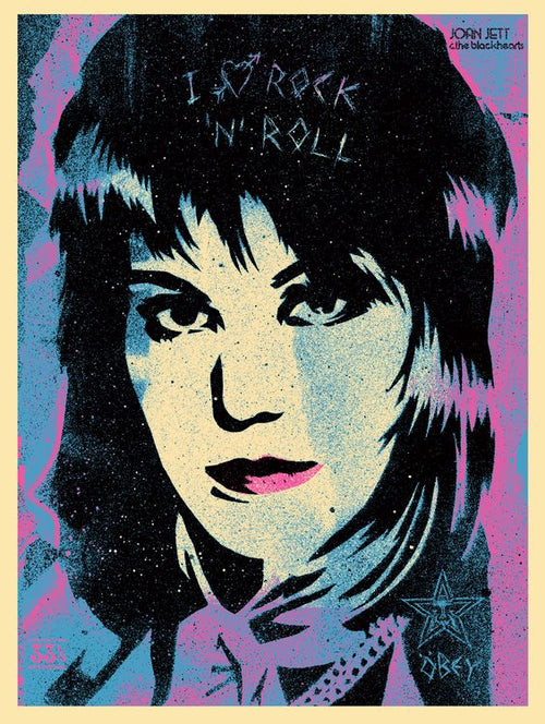 Joan Jett - I Love Rock & Roll -Screenprint Poster Shepard Fairey xx/550 S/N