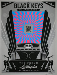 SOLD OUT instantly, this poster was created poster for The Black Keys and their Turn Blue World Tour. Check out our other listings for more hard-to-find and out-of-print posters.