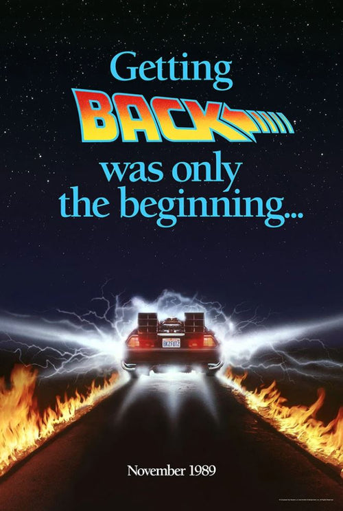 "BACK TO THE FUTURE: PART II - TEASER POSTER - VERSION 1"  Offset lithograph with spot inks.  24 x 36 inches.  Hand-numbered edition of 175.  Co-released with Vice Press.