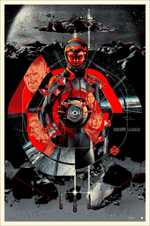 Title:  Ender's Game  Artist:  Martin Ansin for Mondo  Edition:  xx/340  Type:  Screen print poster  Size:  24" x 36"  Notes:  Inspired by the 2013 film Ender's Game, Limited poster in edition of 340.  All prints are stored flat. In house and ready to ship!  Following purchase, all prints are rolled in archival paper and shipped in a sturdy cardboard tube which is bubble wrapped on the inside for each end.