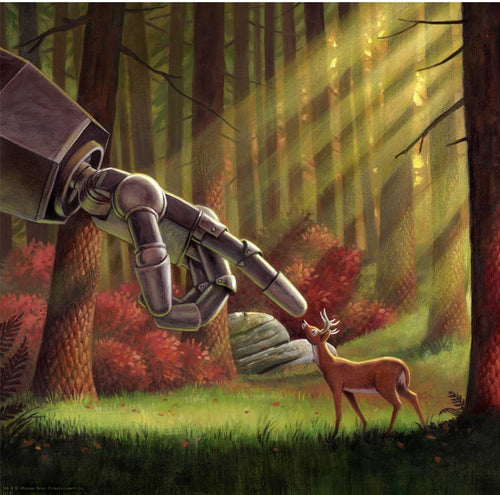 Iron Giant (deer) Screen Printed Poster by Jason Edmiston 2014 Print measures 12” x 12”, hand numbered Limited Edition Screen Printed Poster of 150 Check out our other listings for more hard-to-find and out-of-print posters.