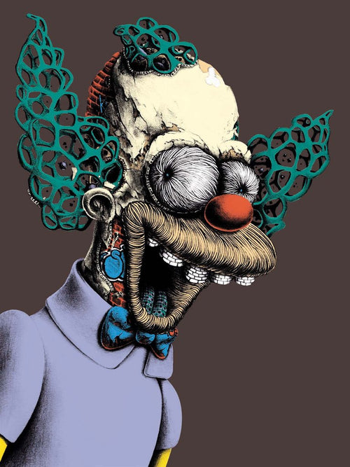 PEZ Skrutchy Modern Maroon Edition Screenprint S/N'd xx/30 The Simpsons 2014