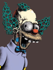 PEZ Skrutchy Modern Maroon Edition Screenprint S/N'd xx/30 The Simpsons 2014