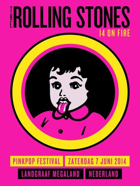 Title: Rolling Stones - 2014 OFFICIAL POSTER LANDGRAAF, NETHERLANDS #2  Poster artist:   Edition:  xx/500  Type: Limited edition lithograph   Size: 17" x 23"  Location: Landgraaf, Netherlands   Venue:  Pinkpop Festival   Notes:  1st edition, official poster hand numbered and embossed.  Official poster, Europe 14 On Fire Tour original from the show!
