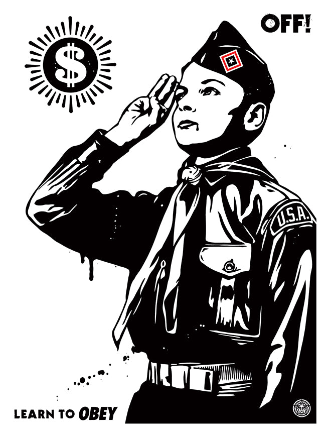 LEARN TO OBEY - Shepard Fairey - 2014 Poster, signed, numbered