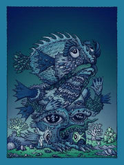 Title: Left Handed Ocean Man, 2019  Artist: David Welker  Edition:  xx/150  Type: Screen print.  Size: 9" x 12"  Notes:  Signed and numbered in a limited edition of 150 total prints.  In hand and ready to ship!